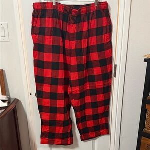 Kohl's Red and Black Checkered Men's Joggers